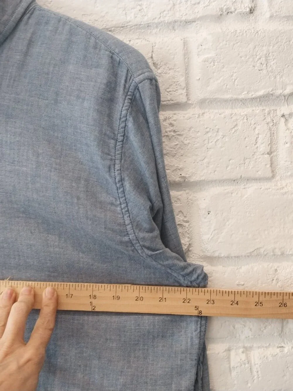 Banana Republic Untucked Slim Fit Double Cloth Blue Shirt Mens L Solid Stripped,